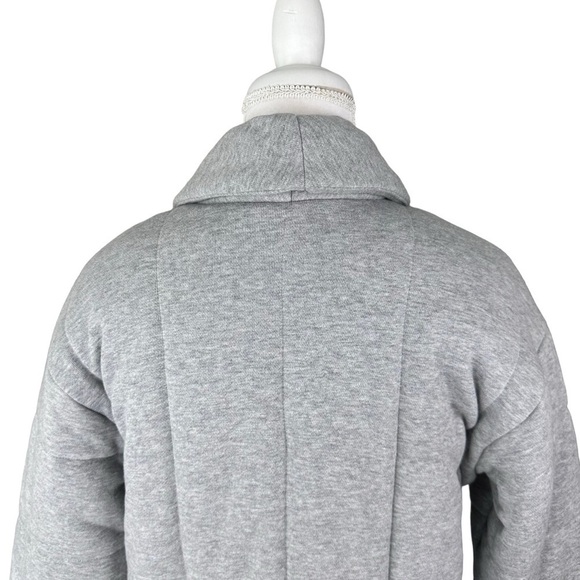 NWOT Madewell sweatshirt puffer blazer jacket gray blanket coat shawl swuffer XS - Picture 10 of 16